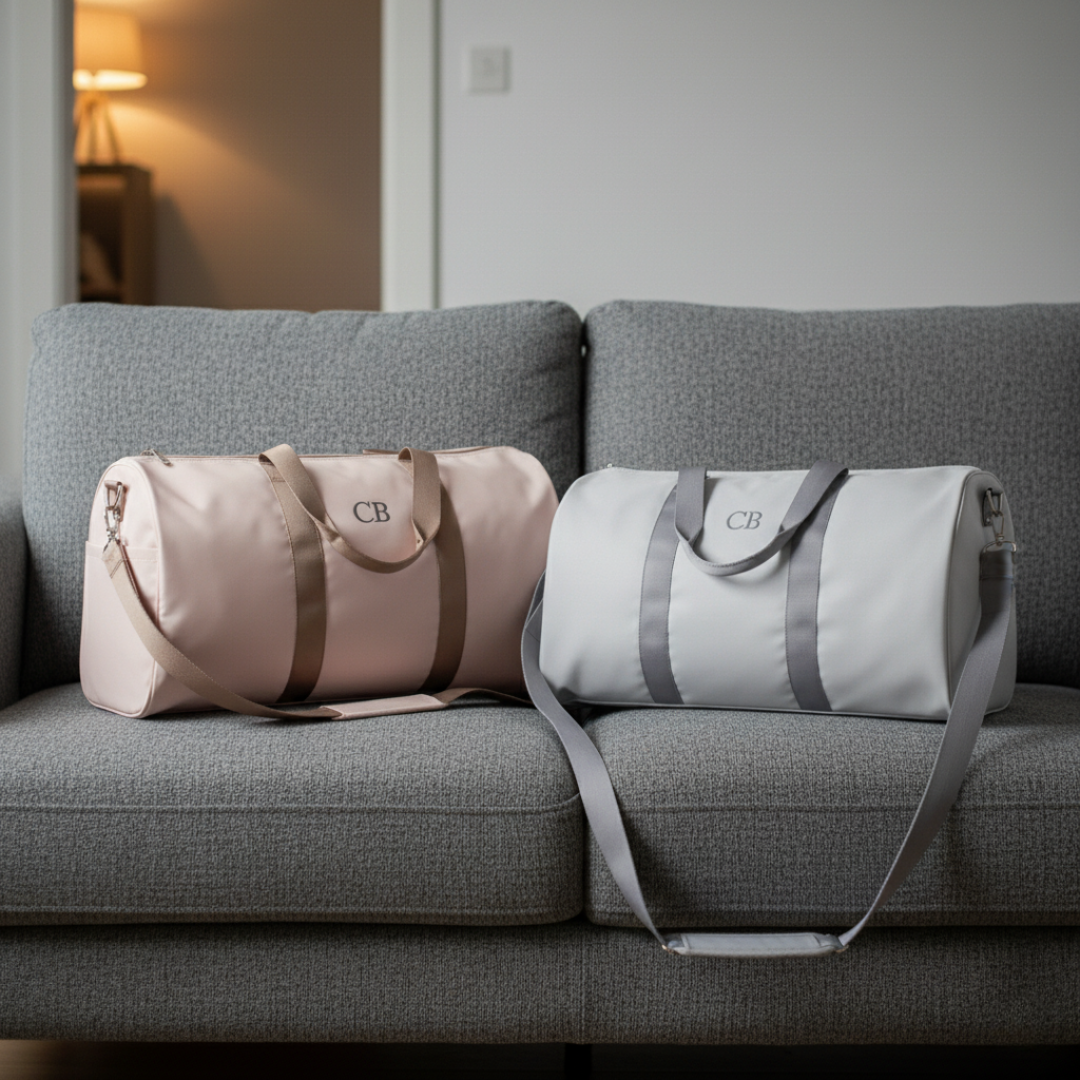 Personalized First In Line Personalized Duffle Bag for her, Customized Gifts for Women by Groovy Girl Gifts