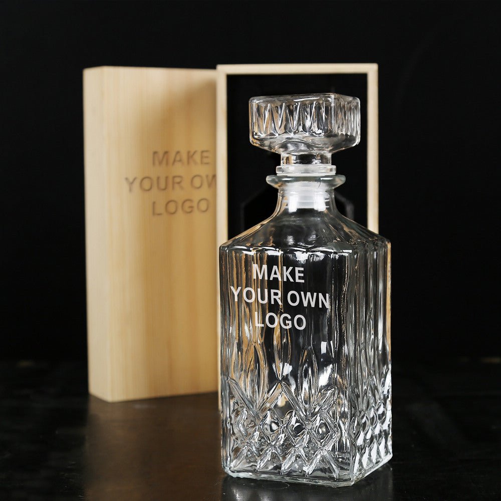 Personalized Corporate Logo Whiskey Decanter for her, Customized Gifts for Women by Groovy Girl Gifts