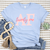 Womens Light Blue T Shirt with 21-AF design