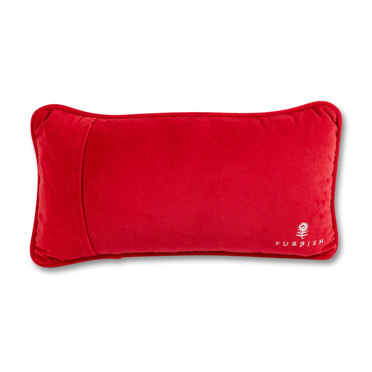 It’s Me needlepoint pillow with cheeky wool embroidery and a luxurious cotton velvet back, measuring 8x14 inches, ideal for fun and stylish decor.