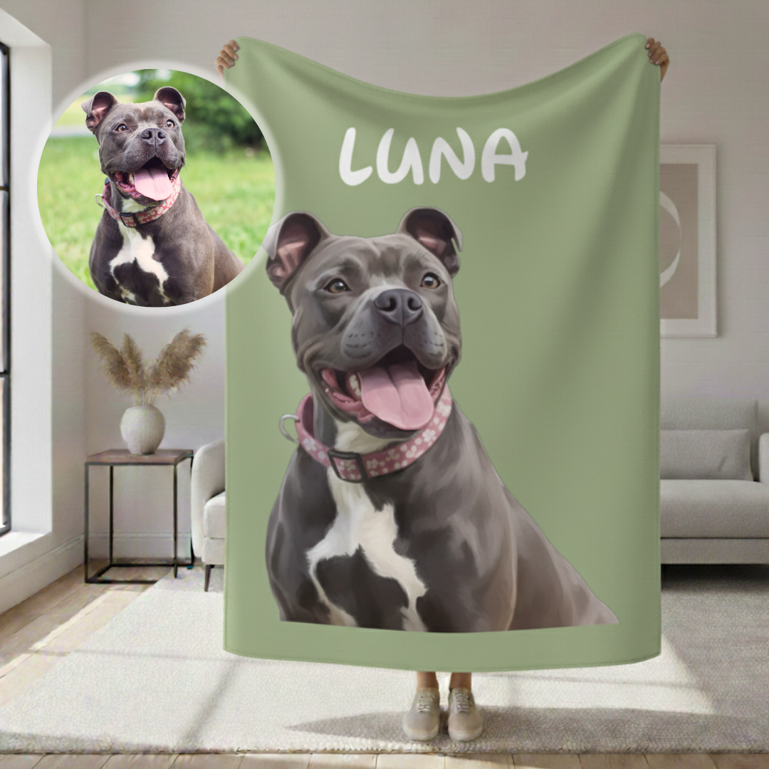 Custom Pet Sherpa Blanket