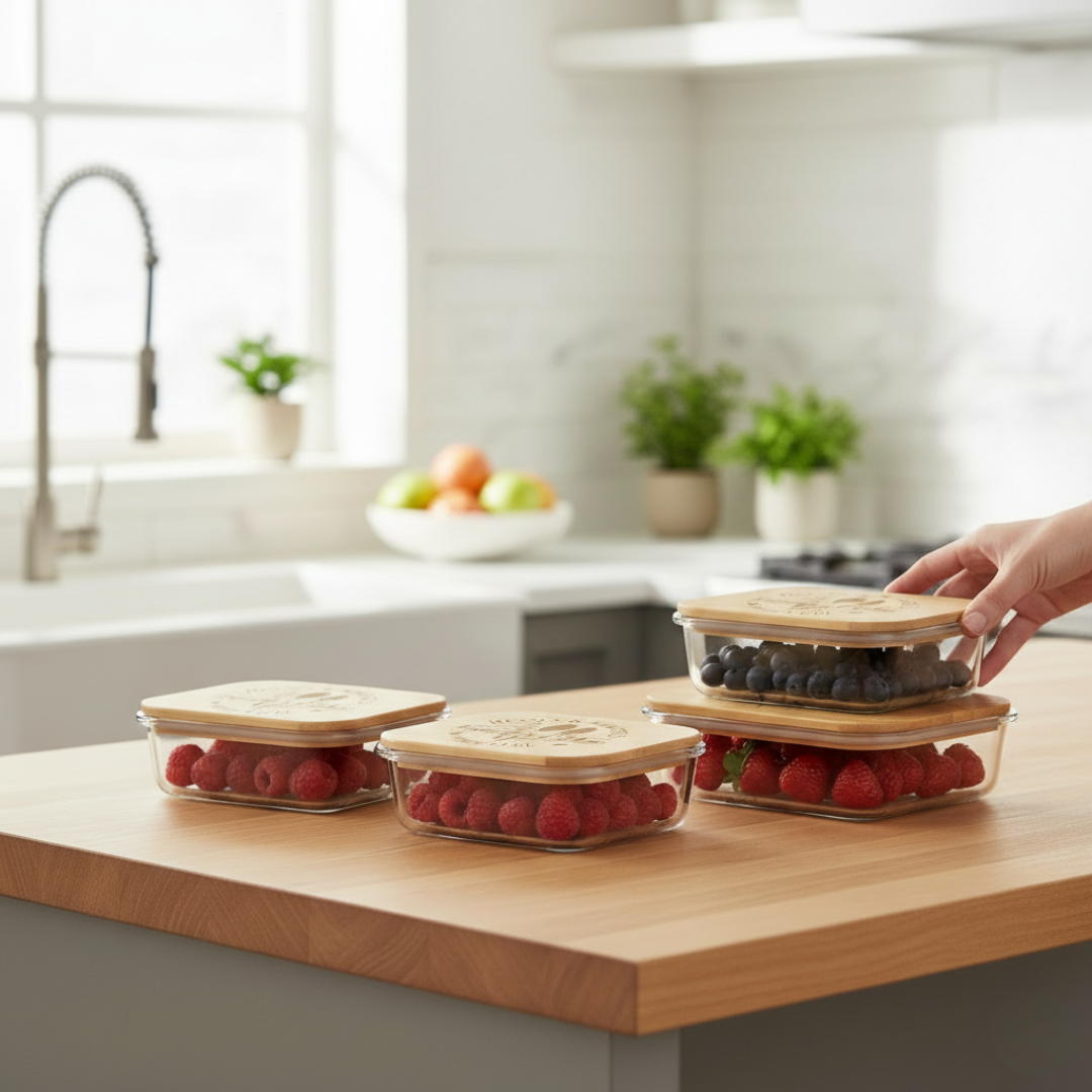 Savor &amp; Store Personalized Glass Tupperware Set