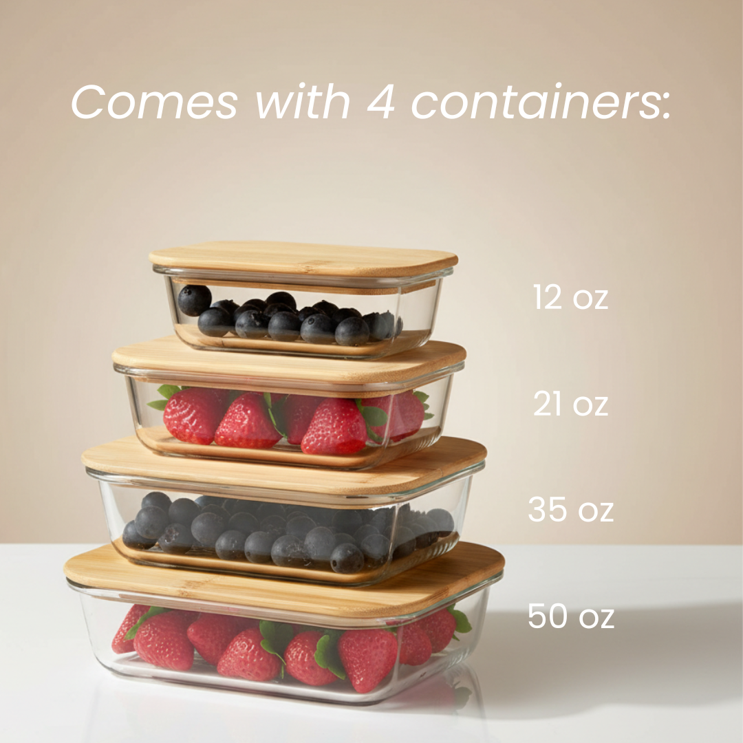 Savor & Store Personalized Glass Tupperware Set