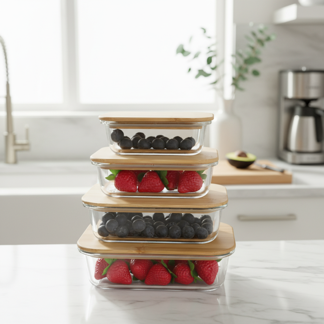 Savor & Store Personalized Glass Tupperware Set