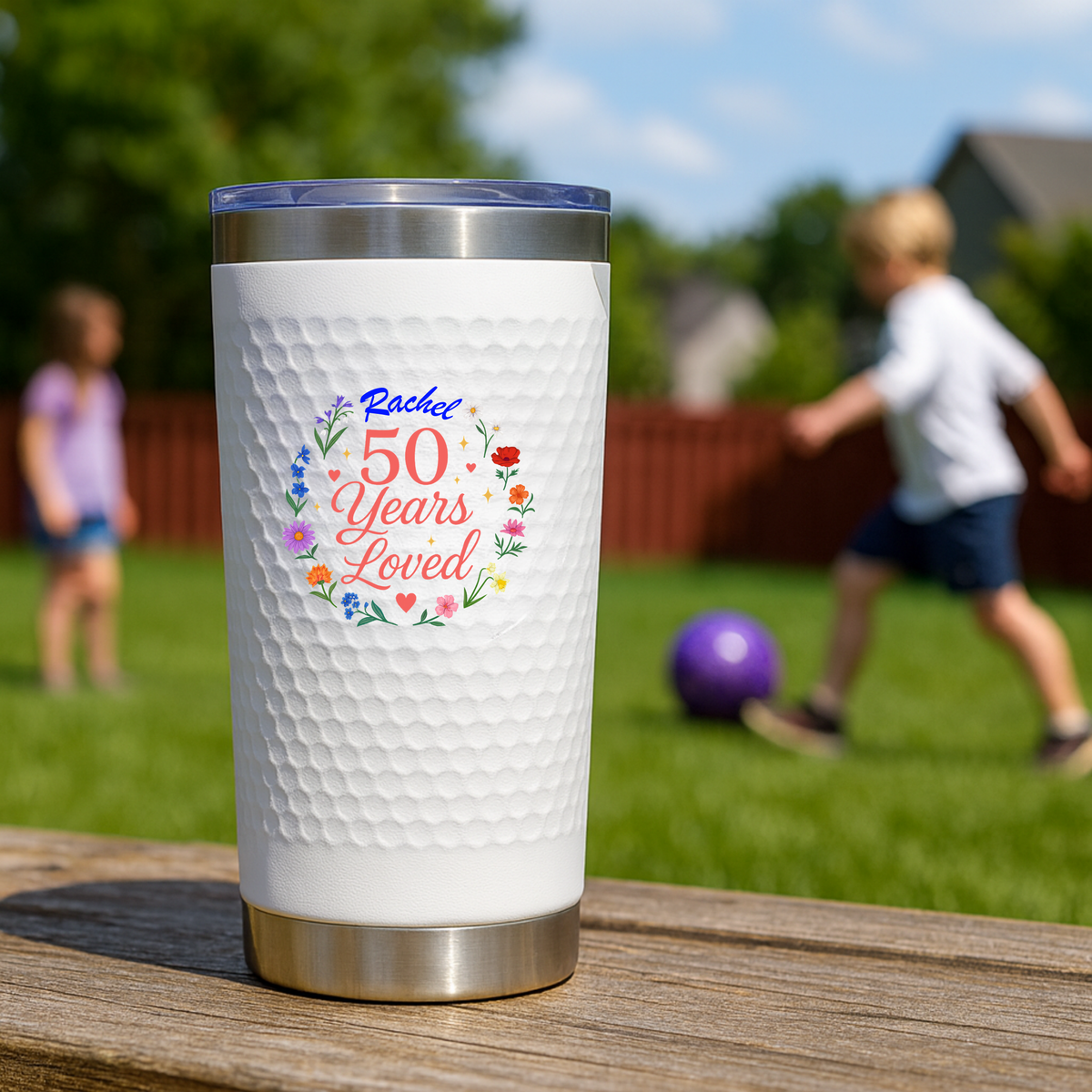 50th Birthday Floral Tumbler