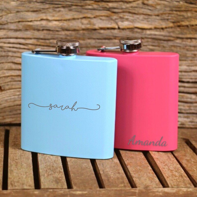 Personalized Personalized Flask for her, Customized Gifts for Women by Groovy Girl Gifts