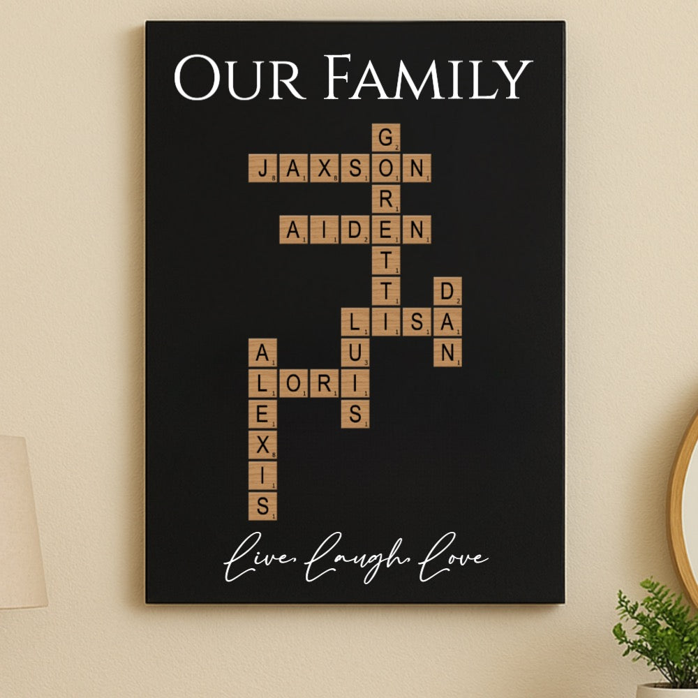 Our Family Crossword Sign