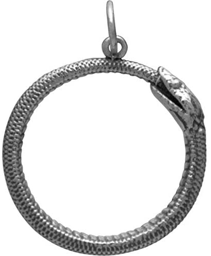 Personalized Two Cups Sterling Silver Ouroboros Necklace • Snake Necklace • Serpent Pendant Necklace • Antiqued Sterling Silver Adjustable Chain for her, Customized Gifts for Women by Groovy Girl Gifts