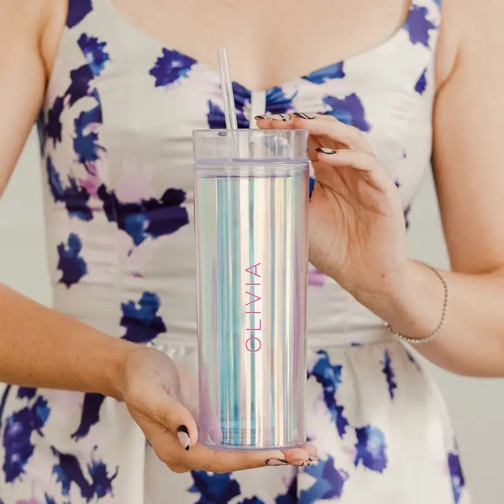 Personalized Contemporary Drink Tumbler for her, Customized Gifts for Women by Groovy Girl Gifts