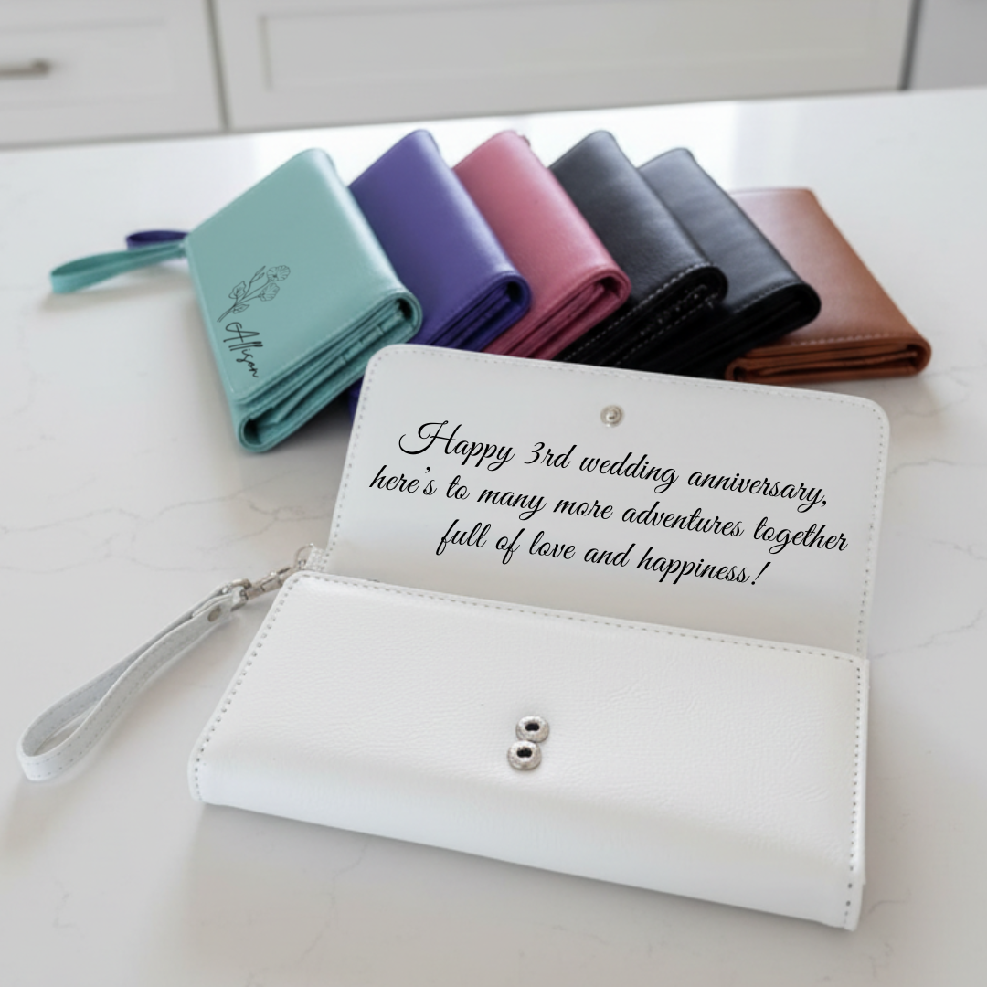 Personalized Birth Flower Wristlet