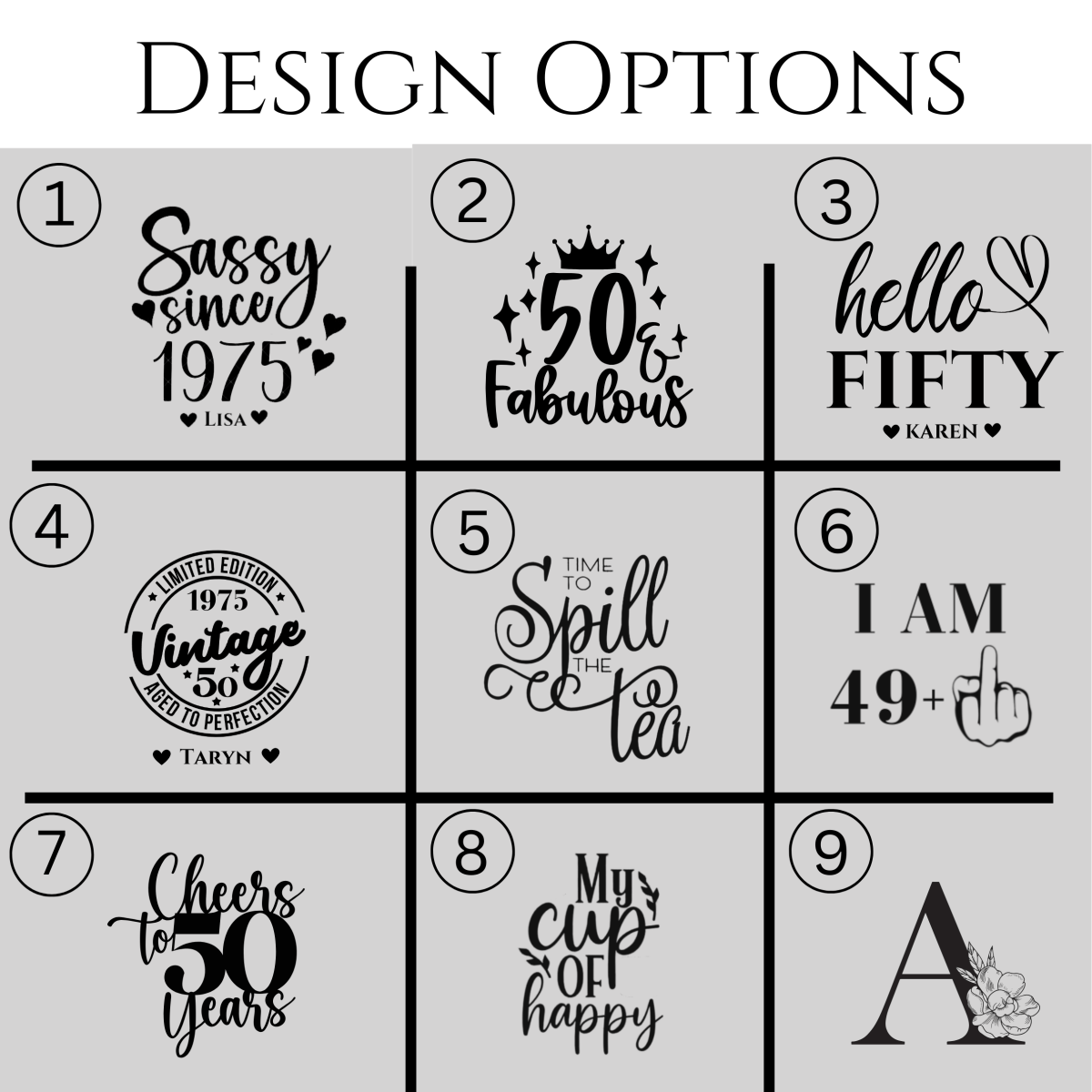 Personalized Fifty and Fabulous Coffee Mug for her, Customized Gifts for Women by Groovy Girl Gifts