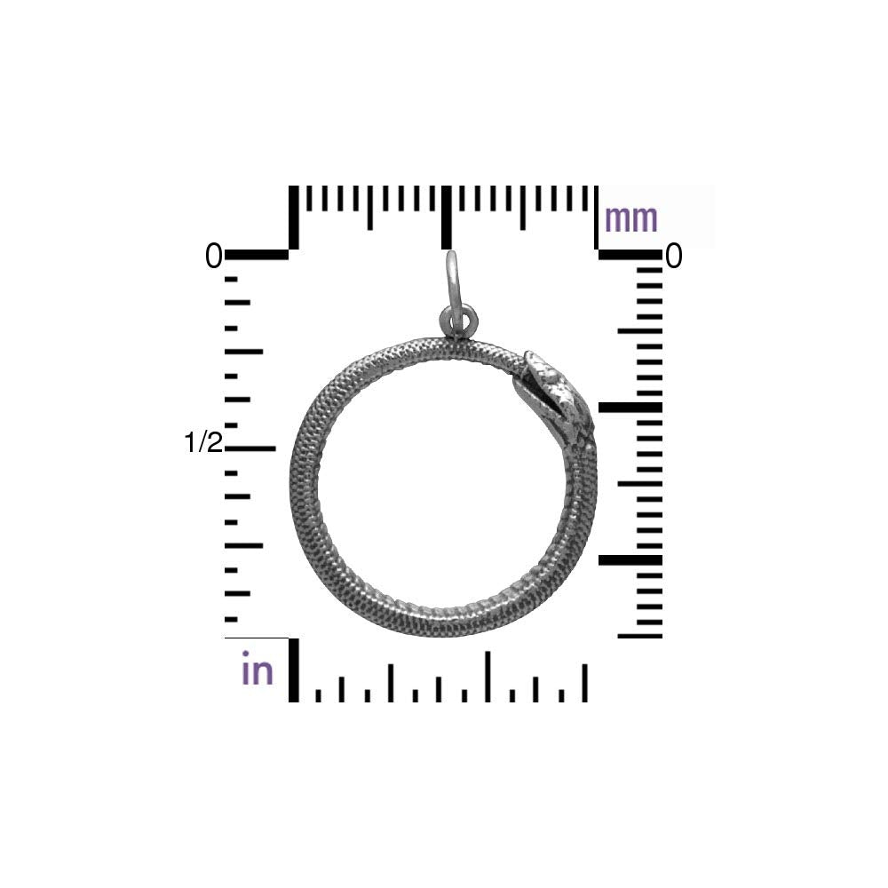 Personalized Two Cups Sterling Silver Ouroboros Necklace • Snake Necklace • Serpent Pendant Necklace • Antiqued Sterling Silver Adjustable Chain for her, Customized Gifts for Women by Groovy Girl Gifts