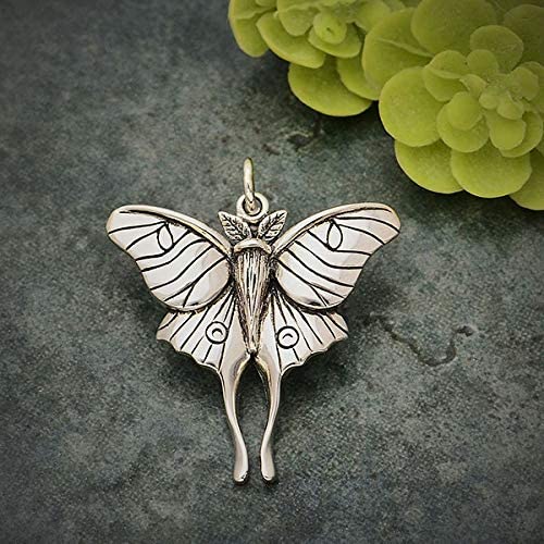 Personalized Two Cups Sterling Silver Luna Moth Necklace • Moth Jewelry • Bug Jewelry • Intuition Jewelry • Entomologist Jewelry • Butterfly Charm • Transformation • New Beginnings for her, Customized Gifts for Women by Groovy Girl Gifts
