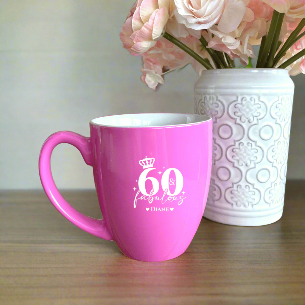 Personalized Sippin’ Through Sixty Mug for her, Customized Gifts for Women by Groovy Girl Gifts