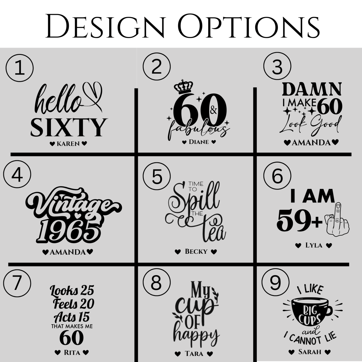 Personalized Sippin’ Through Sixty Mug for her, Customized Gifts for Women by Groovy Girl Gifts