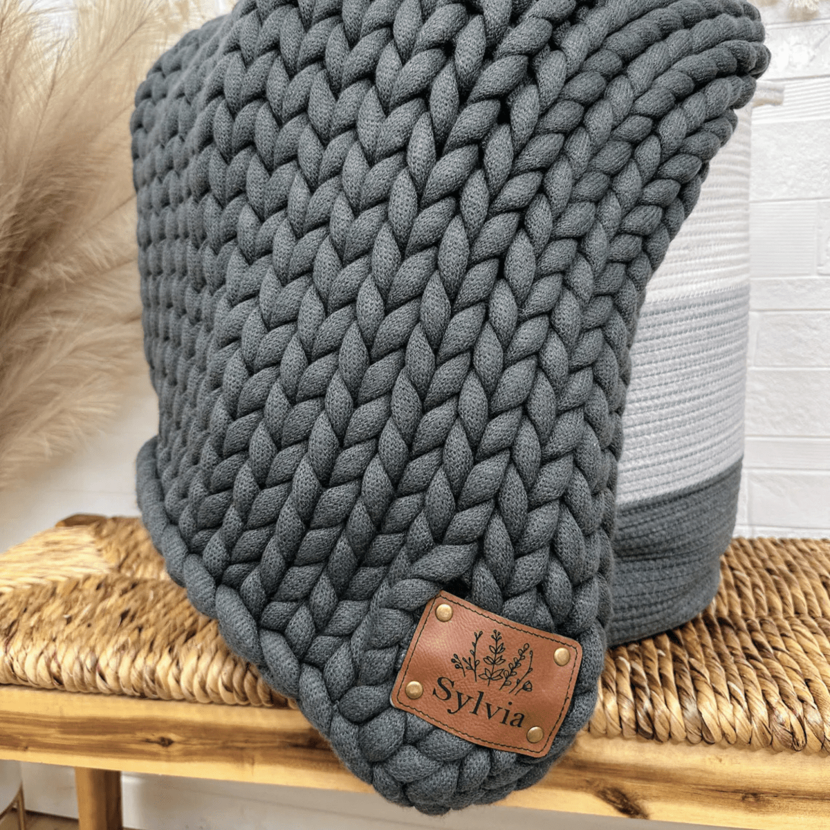 Cozy Bliss Chunky Knit Personalized Blanket