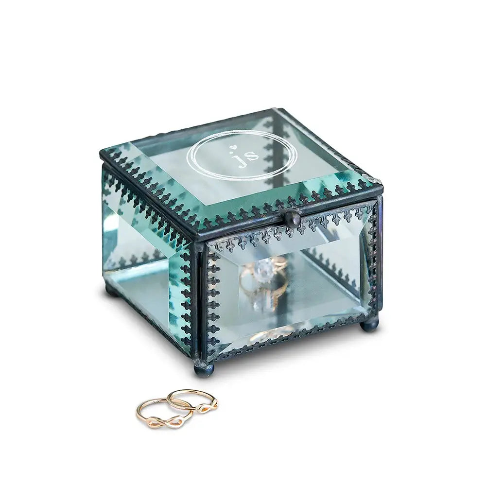 Vintage Glass Jewelry Box
