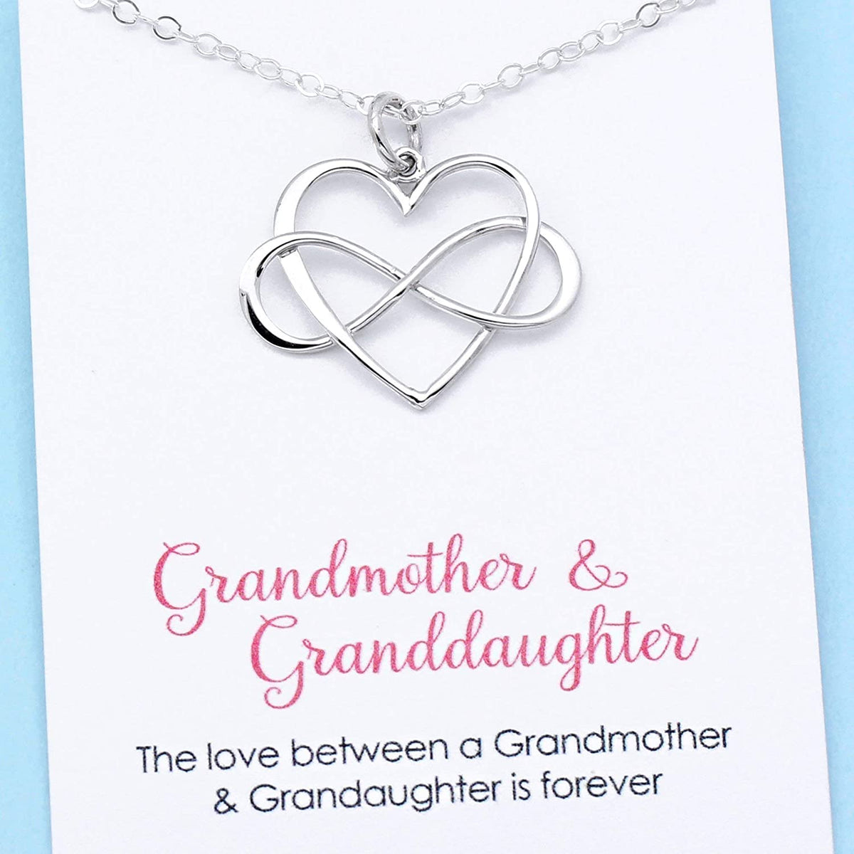 Grandmother &amp; Granddaughter Infinity Heart Necklace