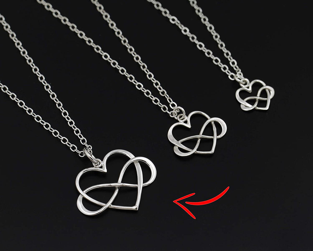 Grandmother &amp; Granddaughter Infinity Heart Necklace
