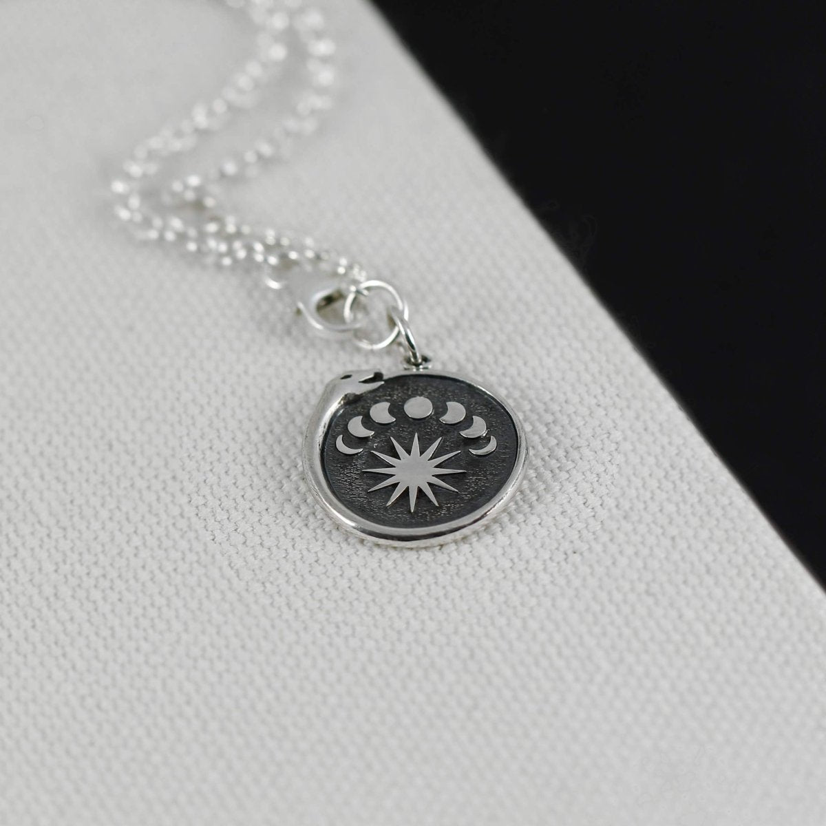 Personalized Two Cups Sterling Silver Ouroboros Moon Phase Bracelet • 925 Sterling Silver • Ouroboros Bracelet • Infinity Snake Charm • Snake Bracelet for her, Customized Gifts for Women by Groovy Girl Gifts