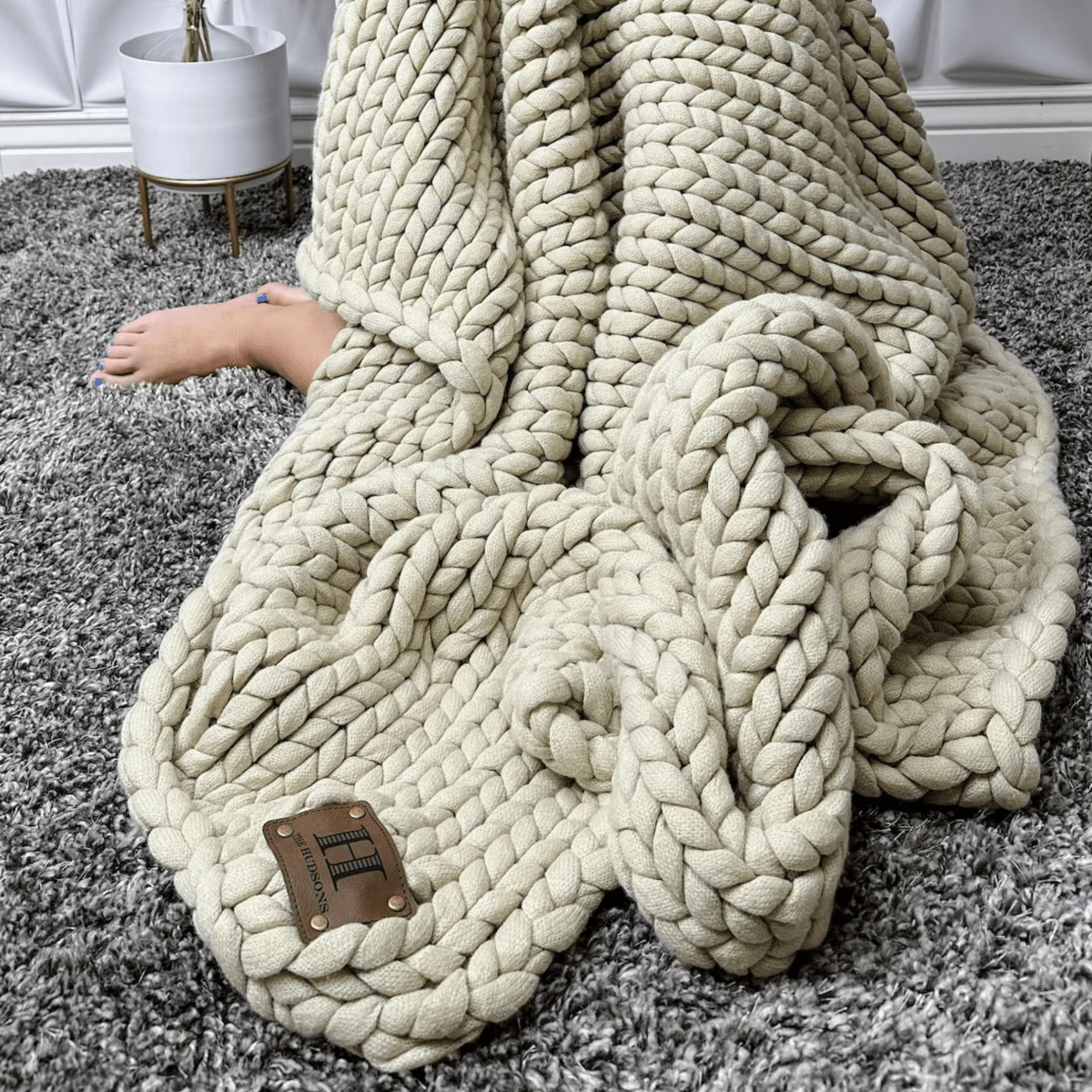 Cozy Bliss Chunky Knit Personalized Blanket