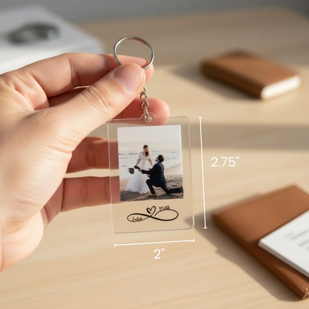 Couples Photo Keychain