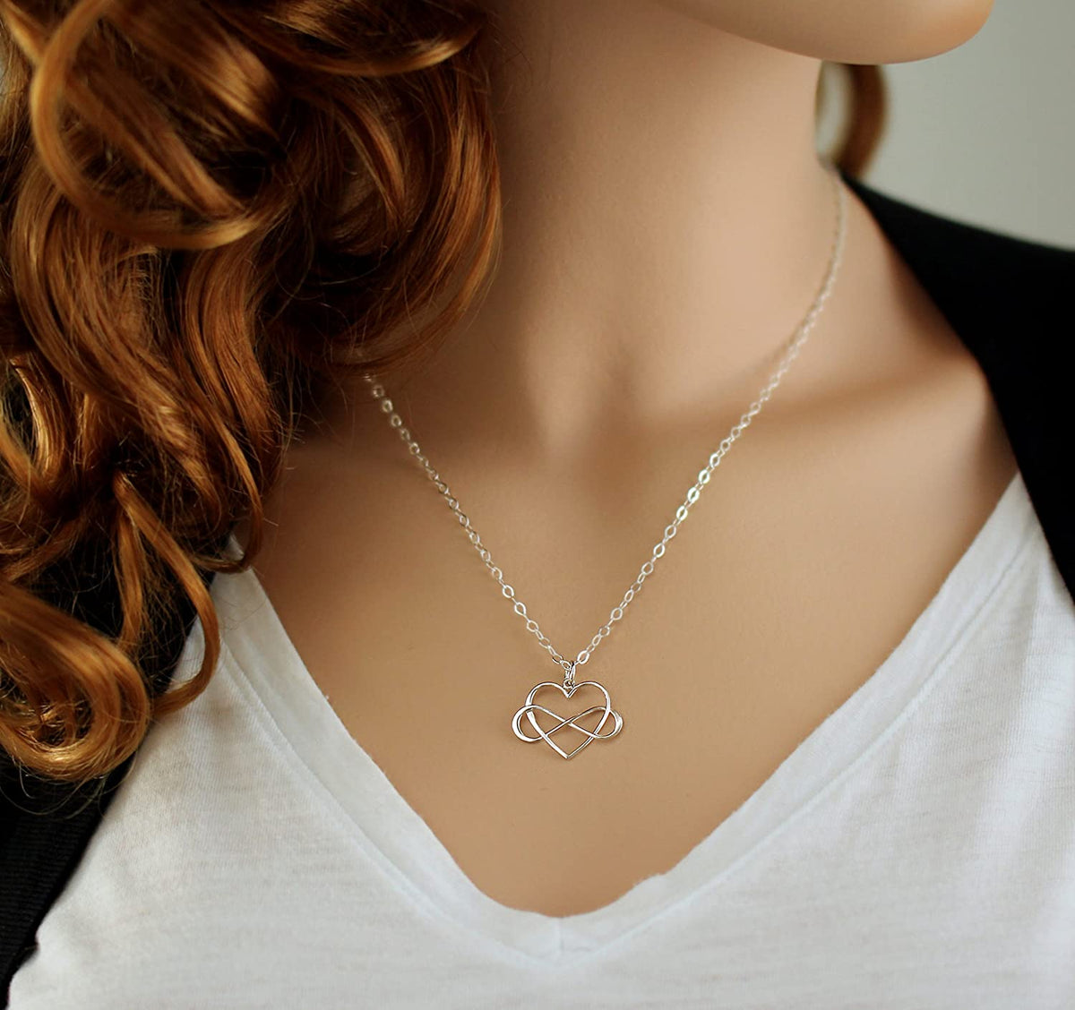 Grandmother &amp; Granddaughter Infinity Heart Necklace