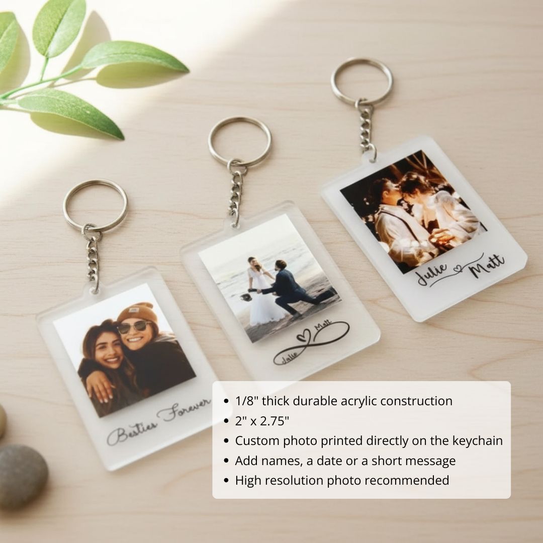 Couples Photo Keychain