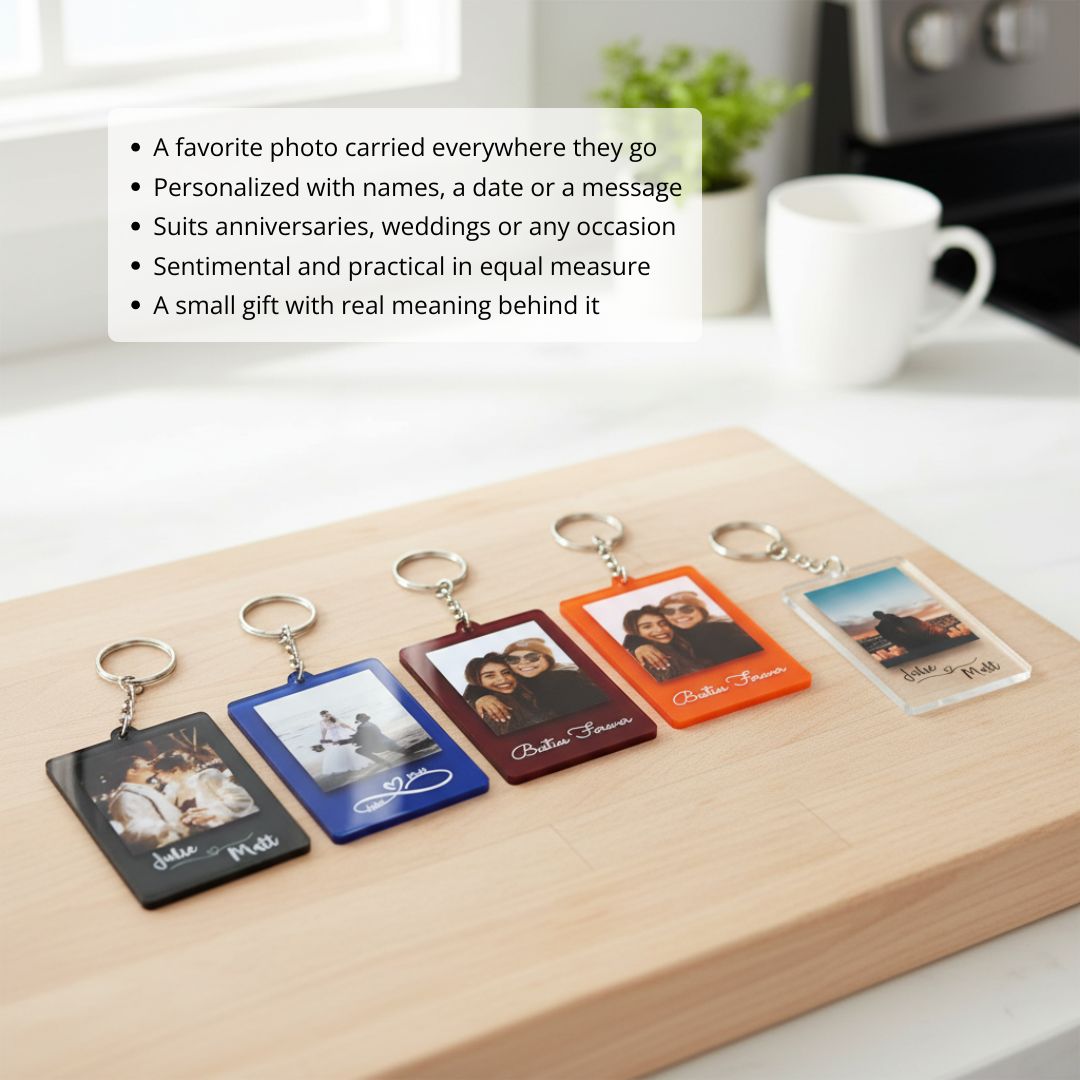 Couples Photo Keychain