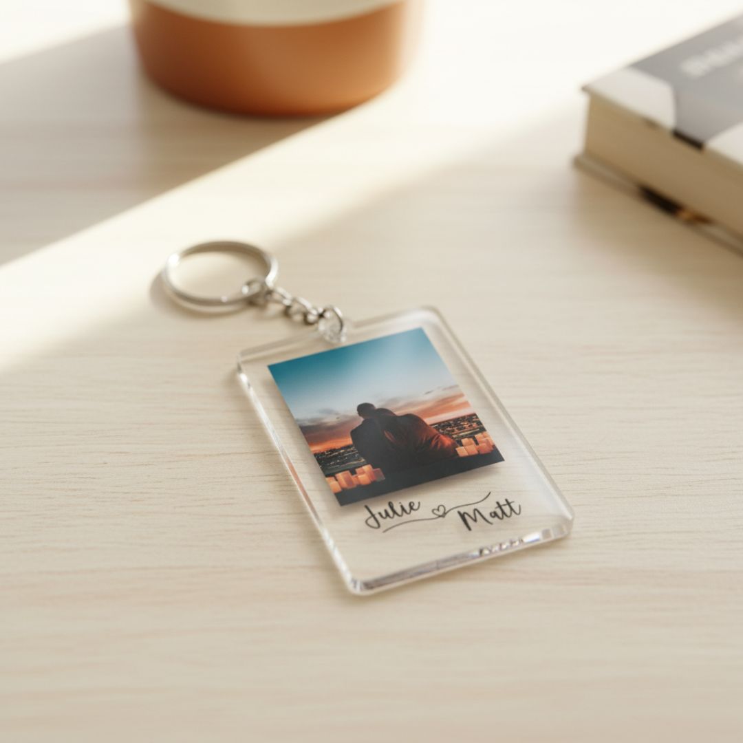 Couples Photo Keychain