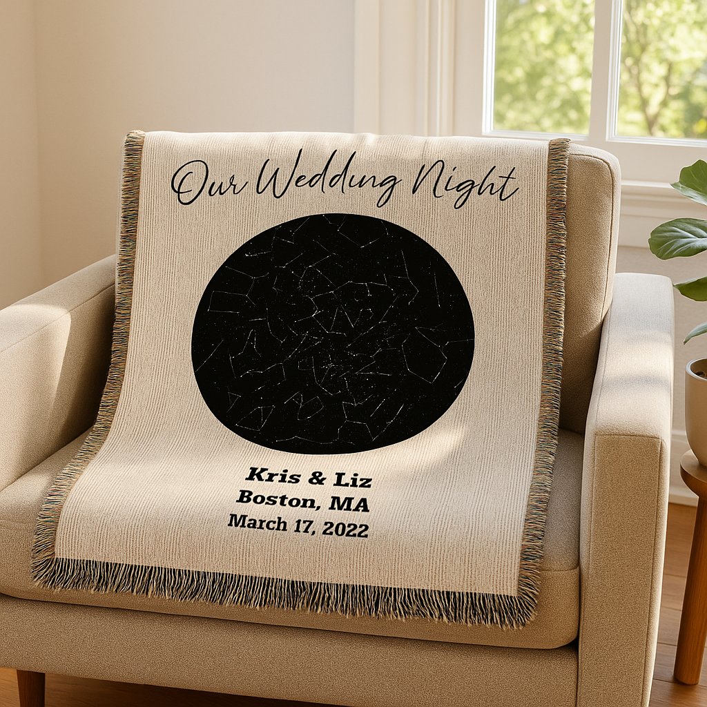 Star Map Anniversary Blanket