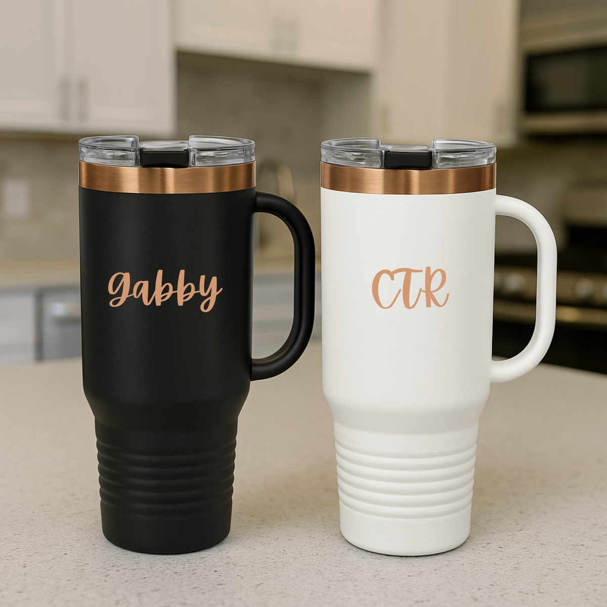 Charming Cheers Personalized Tumbler with Handle