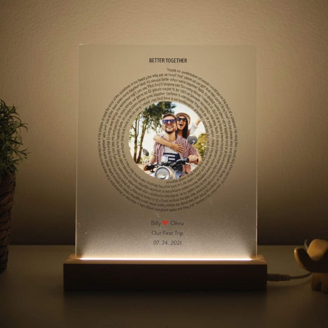 Birthday, Anniversary,  Gift for her, Custom Love Song Lyric Plaque