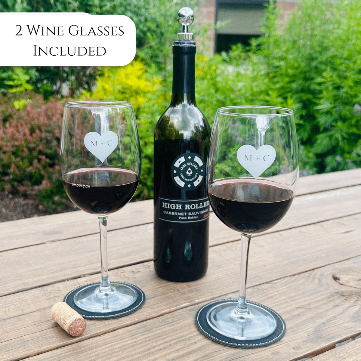 Personalized Anniversary Wine and Tray Set for her, Customized Gifts for Women by Groovy Girl Gifts