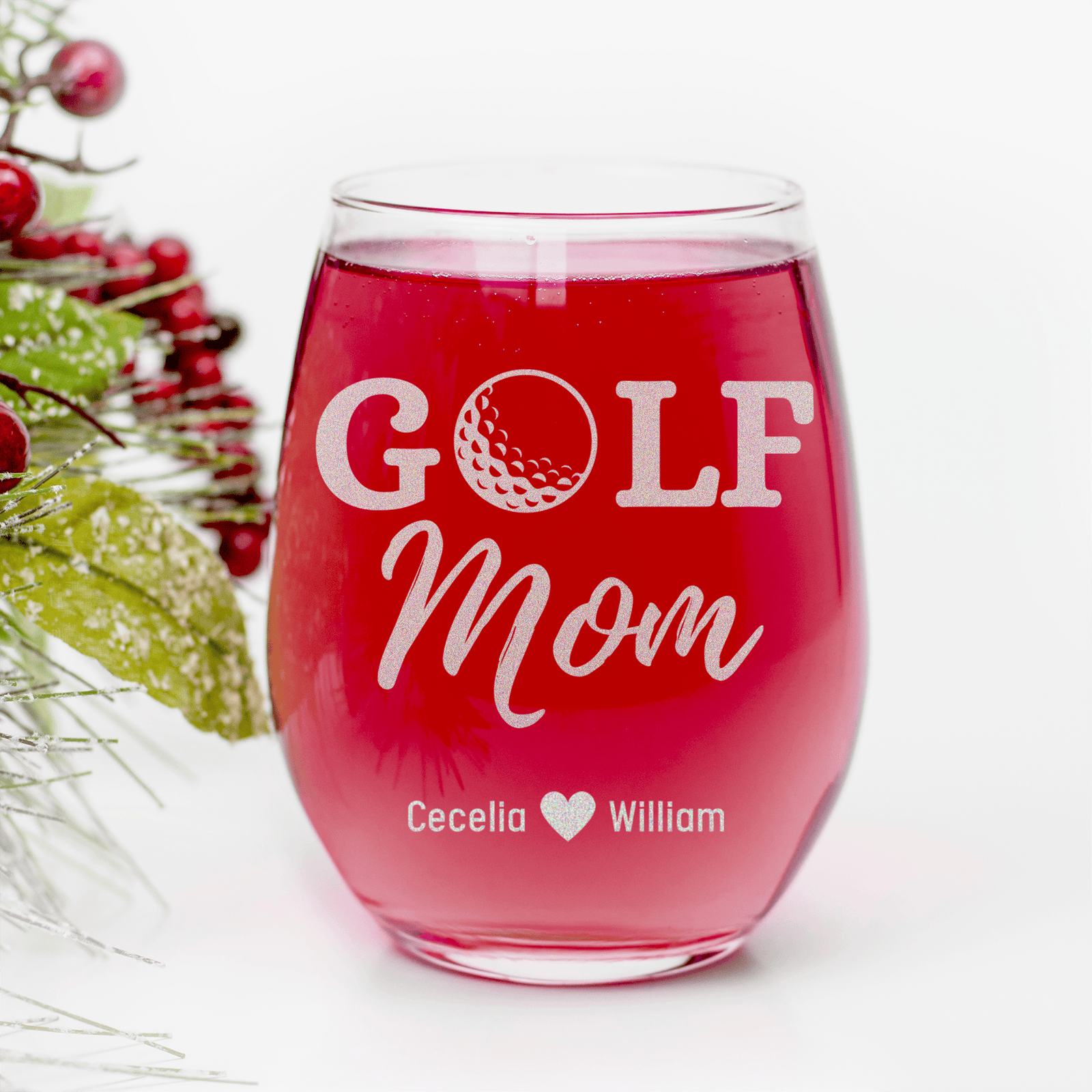 Best Golf Mom Stemless Wine Glass
