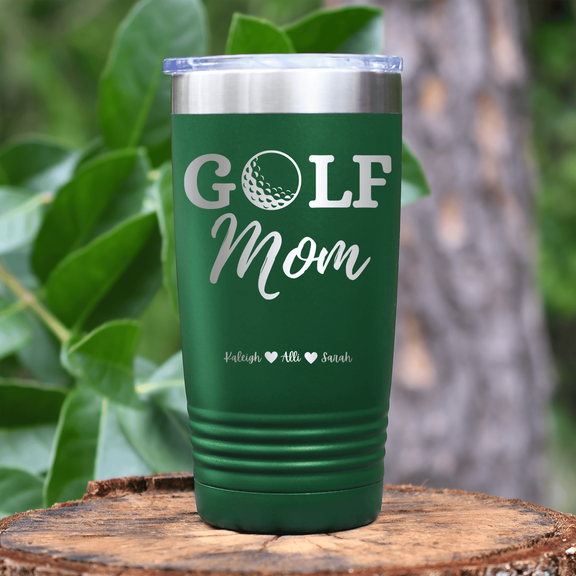 Green Golf Mom Tumbler With Best Golf Mom Design