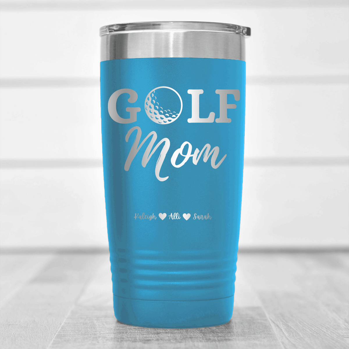 Light Blue Golf Mom Tumbler With Best Golf Mom Design