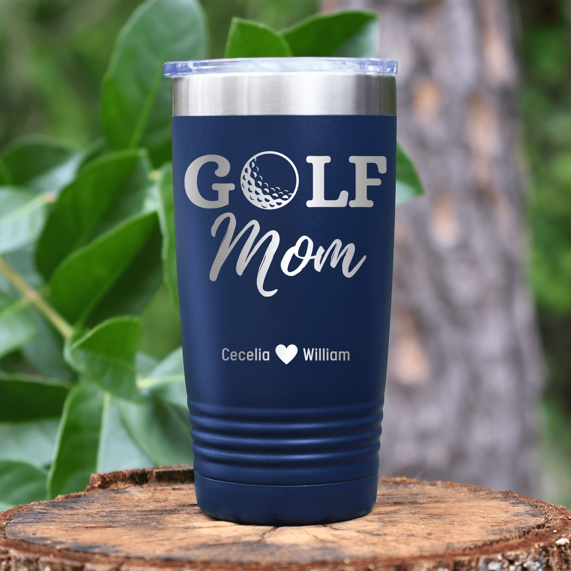 Navy Golf Mom Tumbler With Best Golf Mom Design