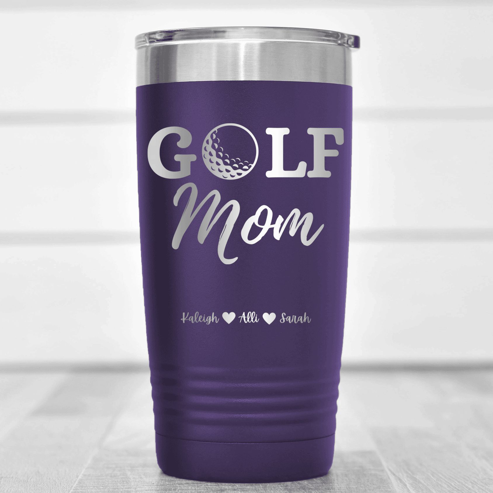 Purple Golf Mom Tumbler With Best Golf Mom Design