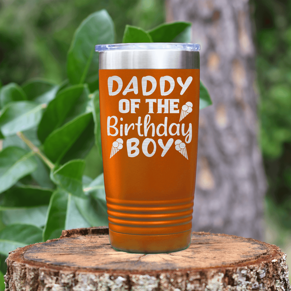 Orange birthday tumbler Birthday Dad
