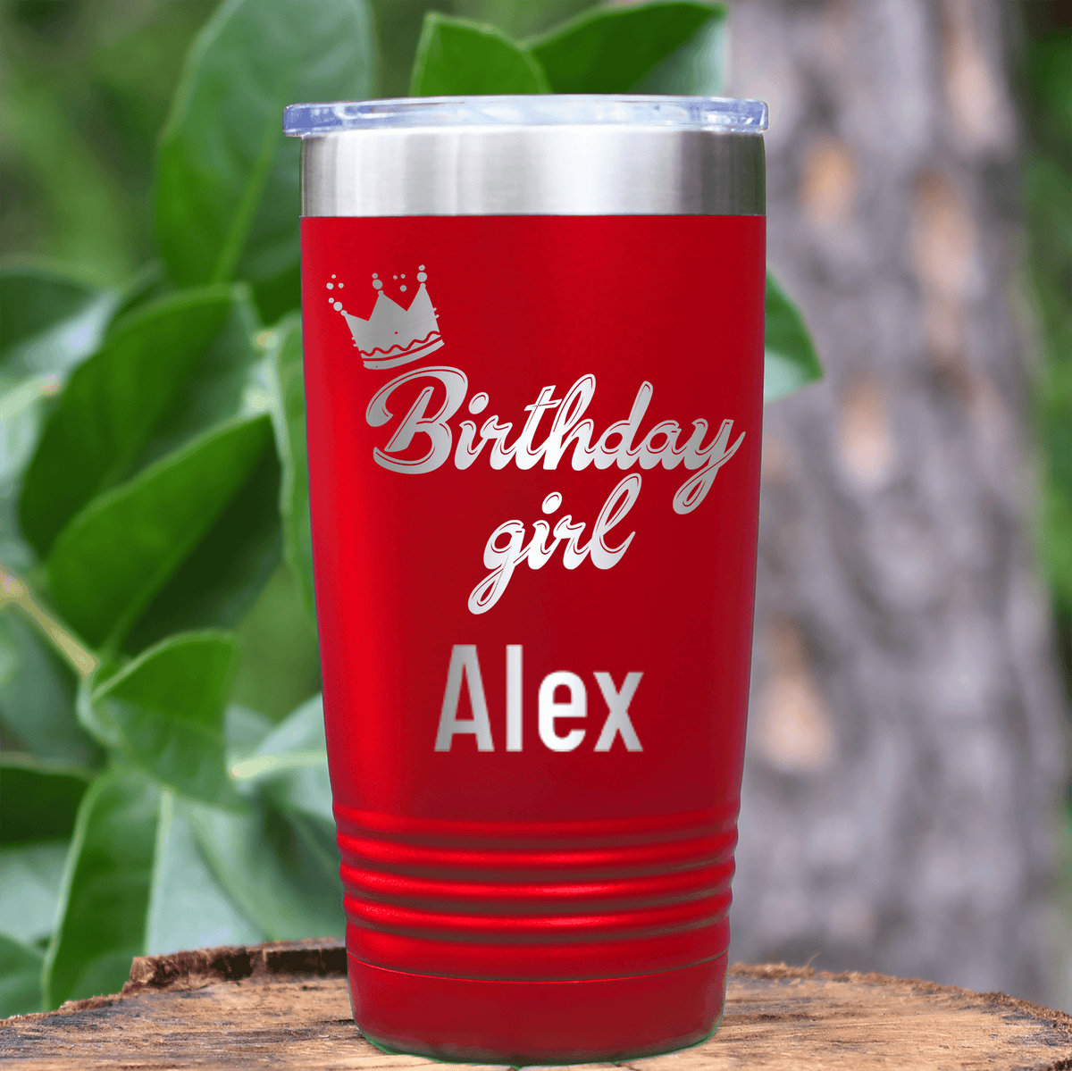 Red Birthday Tumbler With Birthday Girl Design