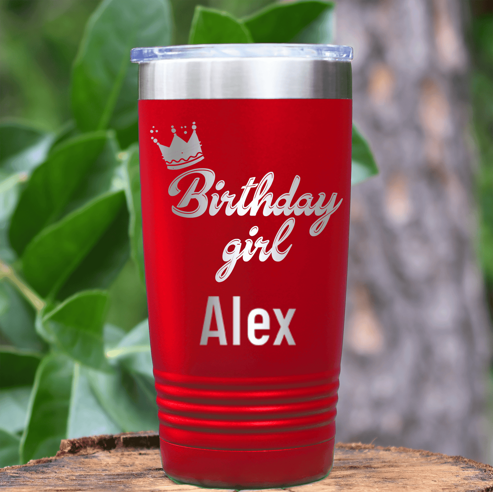 Red Birthday Tumbler With Birthday Girl Design