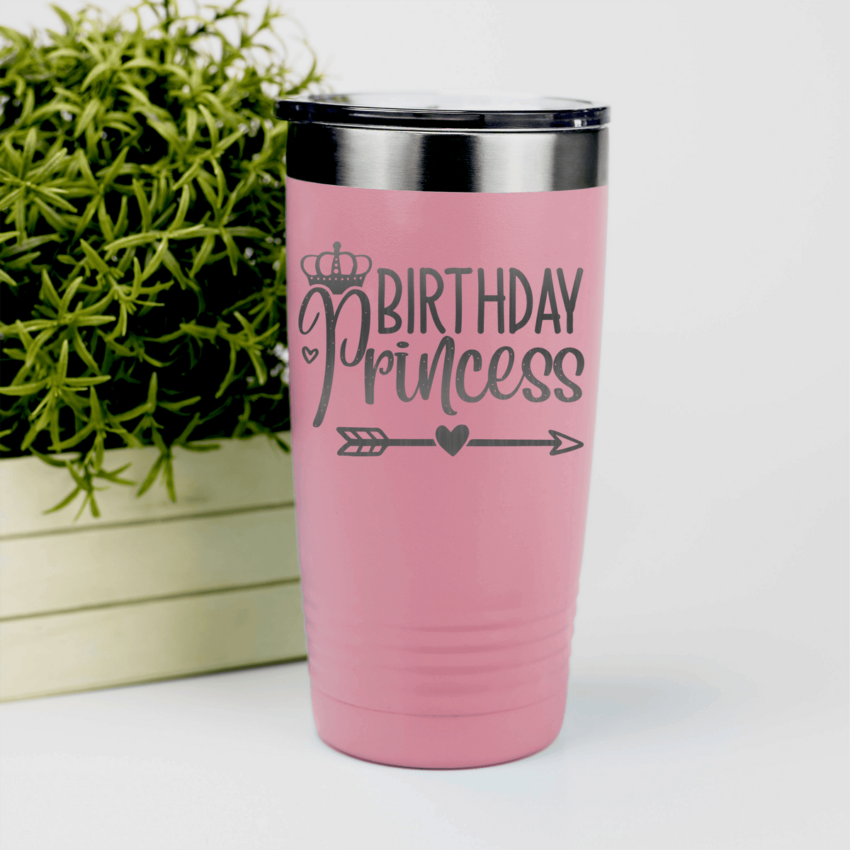 Salmon birthday tumbler Birthday Princess Arrow