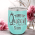 Teal Birthday Wine Tumbler With Birthday Queen Design