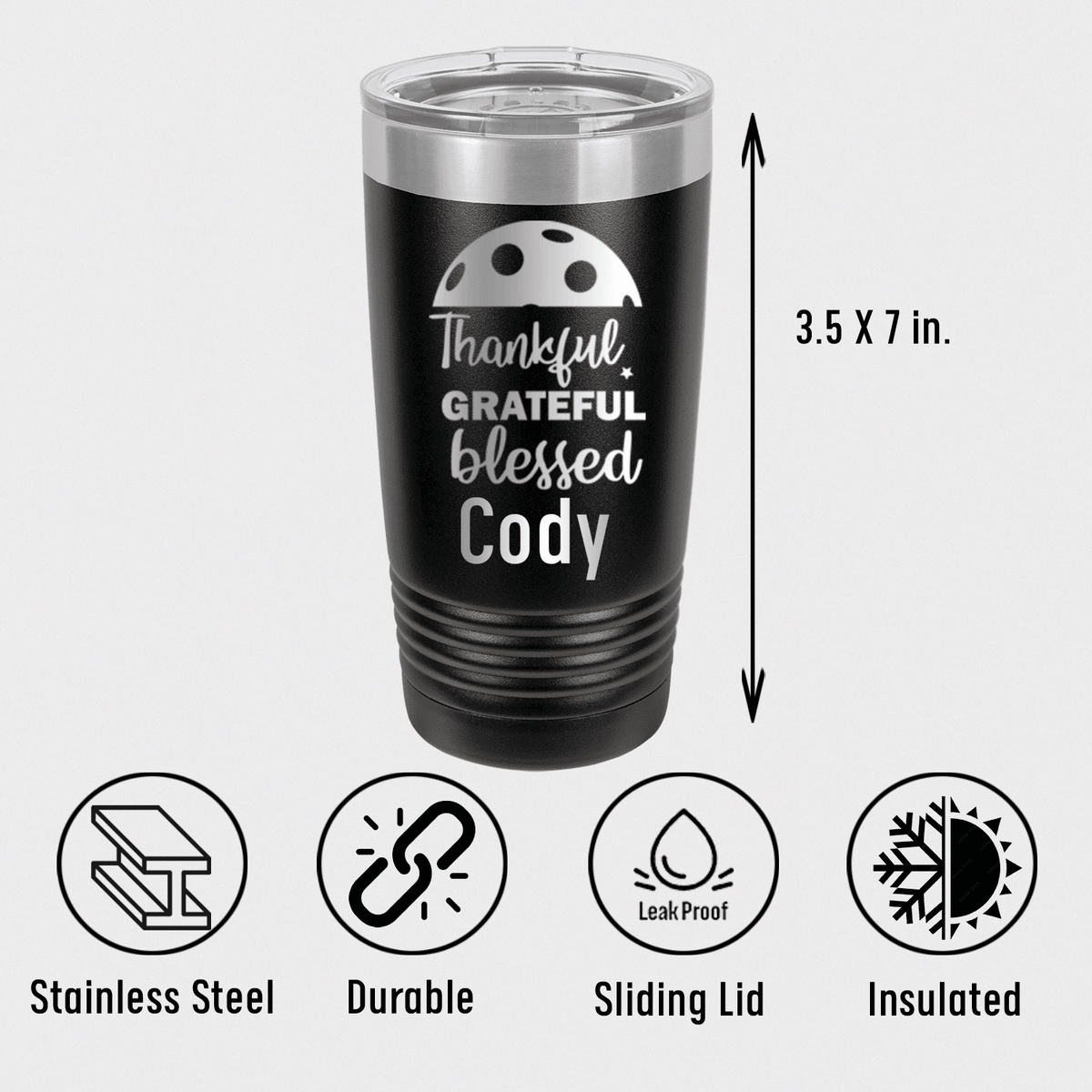 Personalized Blessed For Pickleball Tumbler for her, Customized Gifts for Women by Groovy Girl Gifts