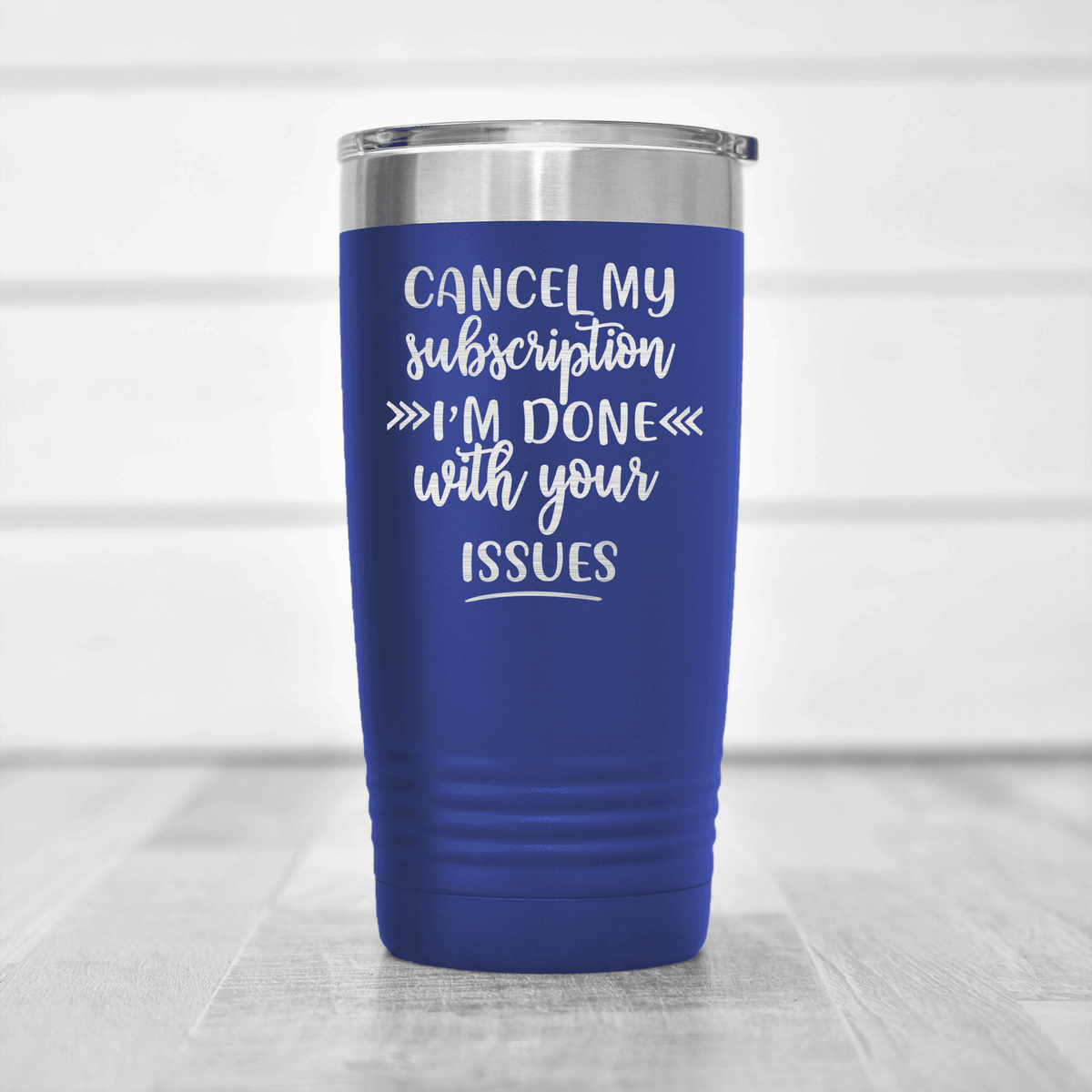 Blue pickelball tumbler Cancel My Subs