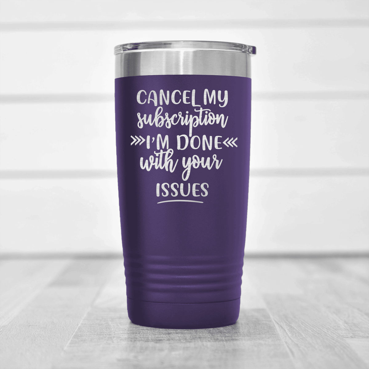 Purple pickelball tumbler Cancel My Subs