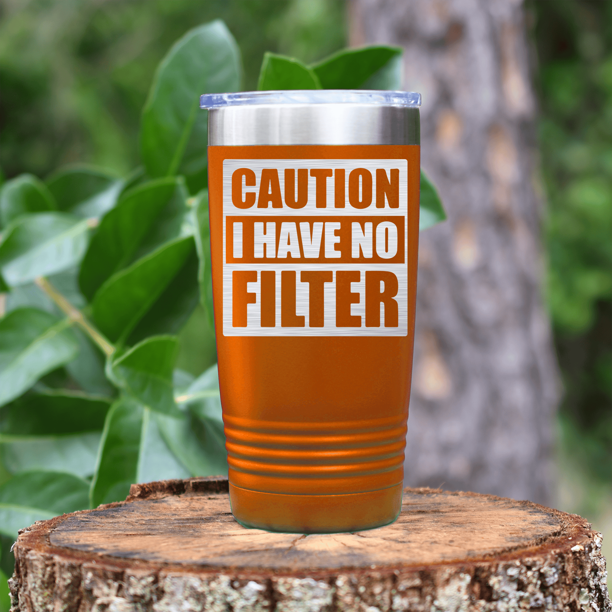 Orange pickelball tumbler Caution No Filter