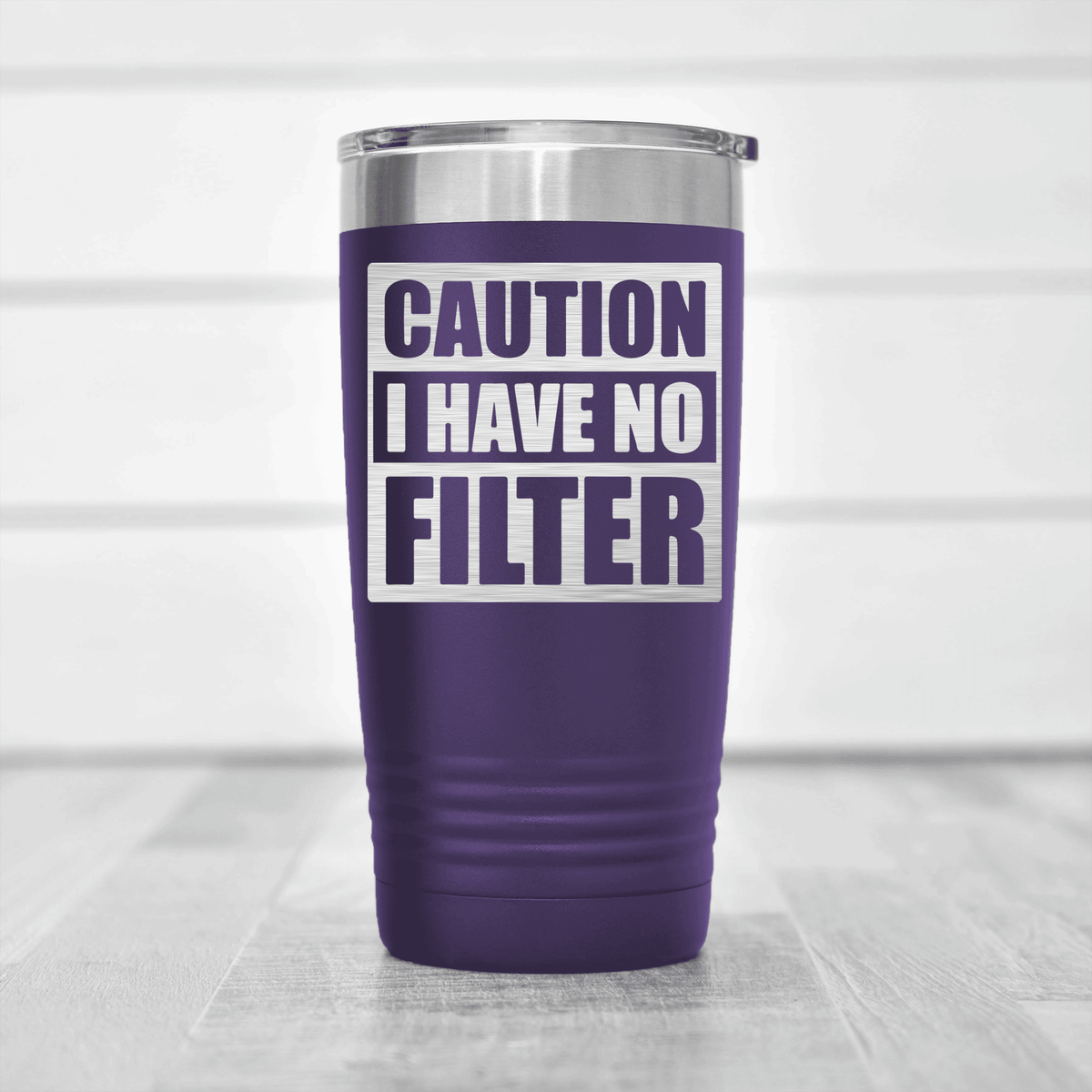 Purple pickelball tumbler Caution No Filter