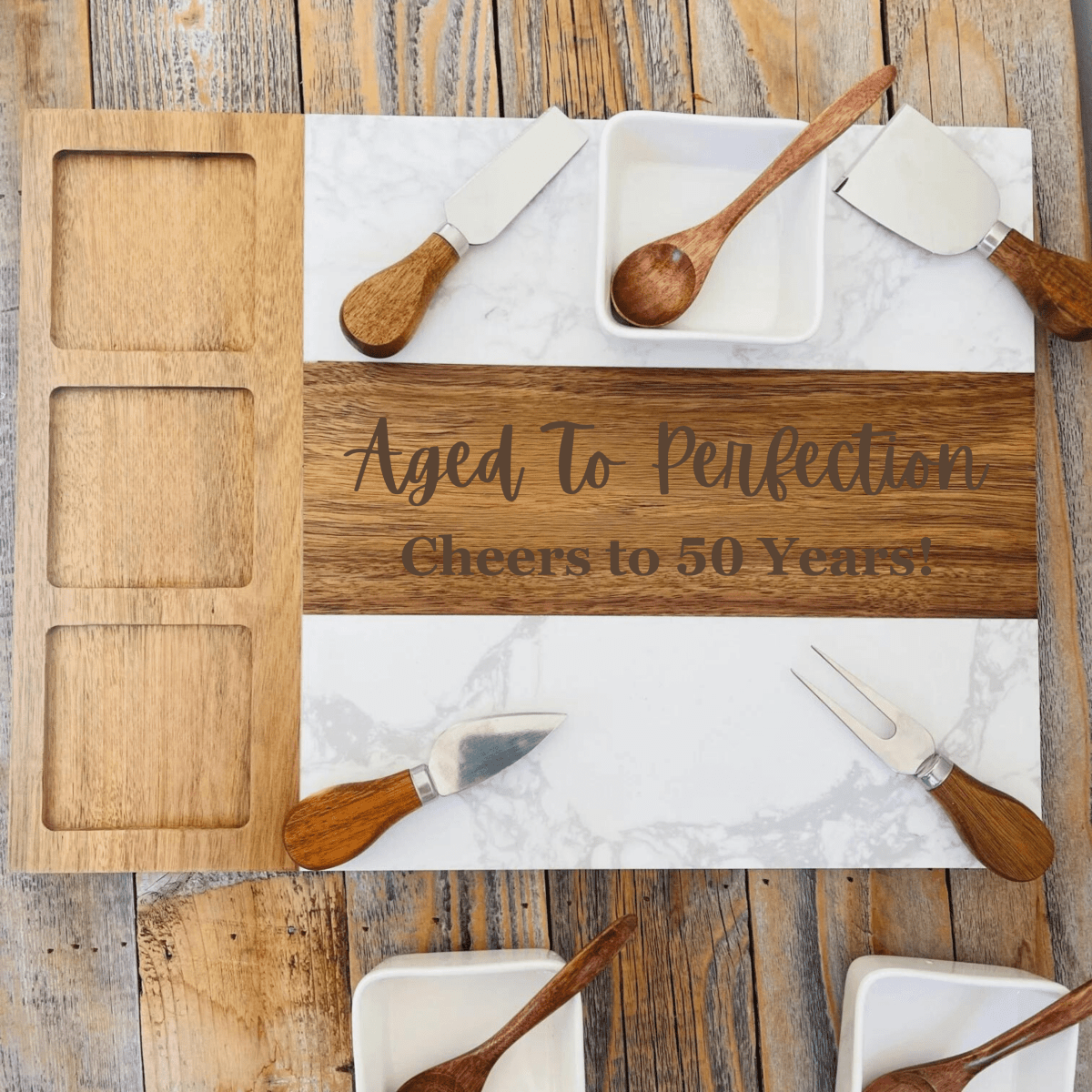 Personalized Aged To Perfection Charcuterie Board for her, Customized Gifts for Women by Groovy Girl Gifts